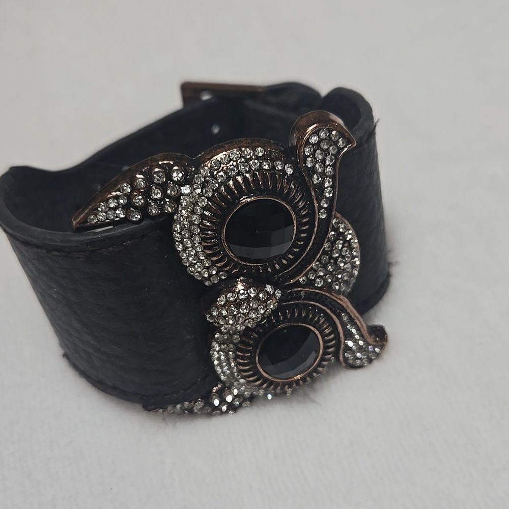 Brown Leather Owl Bracelet